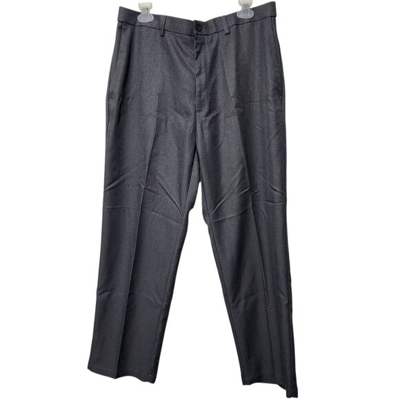 Haggar Other - Haggar Cool 18 Dress Pants Mens Size 36x29 Dark Gray Color Expandable Waist